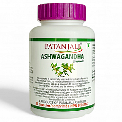 Патанджали Ашваганда, Patanjali Ashwagandha - При тревожност, безсъние, стрес и депресия. 60капс, 440mg