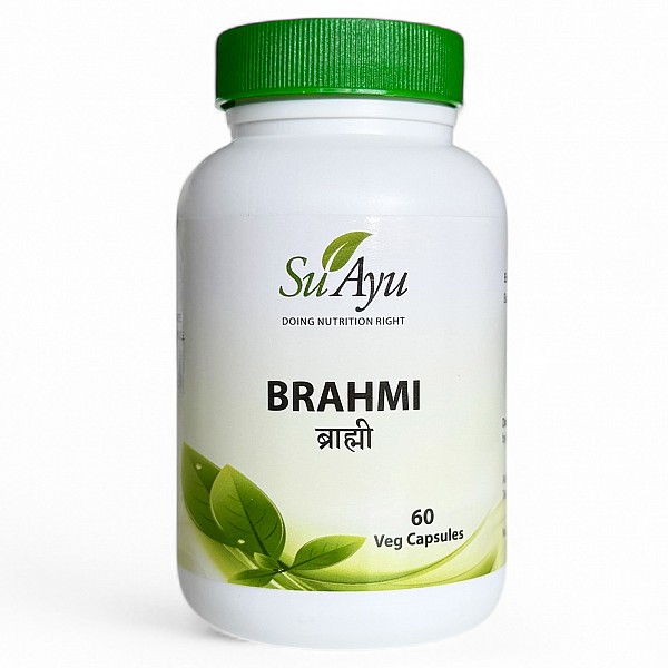 Брахми, Brahmi (Bacopa Monnieri) - За нормалното състояние на мозъка, памет и концентрация. 60 вег. капс, 400mg, екстракт 8:1, СуАю